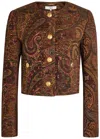 Chloé Chloe Paisley-jacquard Cropped Woven Jacket