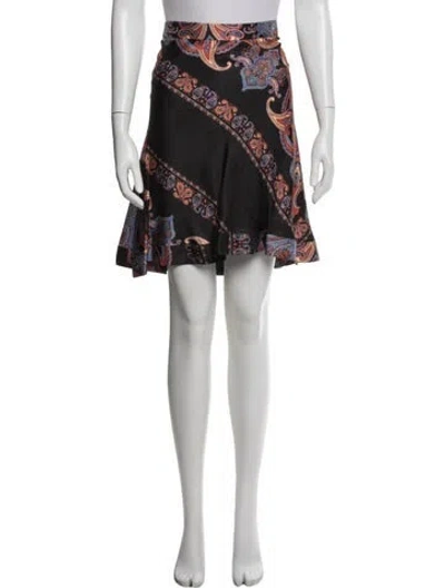 Pre-owned Chloé Paisley Print Mini Skirt In White