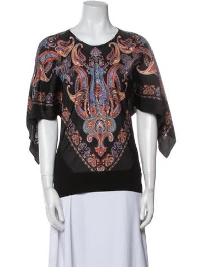 Pre-owned Chloé Paisley Print Scoop Neck Blouse In Multi