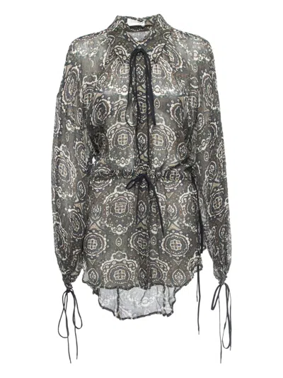 Pre-owned Chloé Chiffonbluse Mit Paisley-print