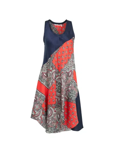 Chloé Paisley-print Mini Dress In Multi