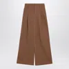 Chloé Brown Palazzo Pants In Cotton Women In Brown