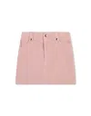 Chloé Corduroy Cotton A-line Skirt In Pink