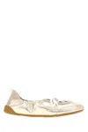 Chloé Palladium Solid Ballet Flats In Silver