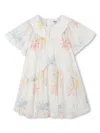 Chloé Palm Tree-print Dress In 白色