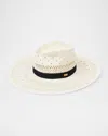 Chloé Chloe Panama Open-weave Straw Hat In White