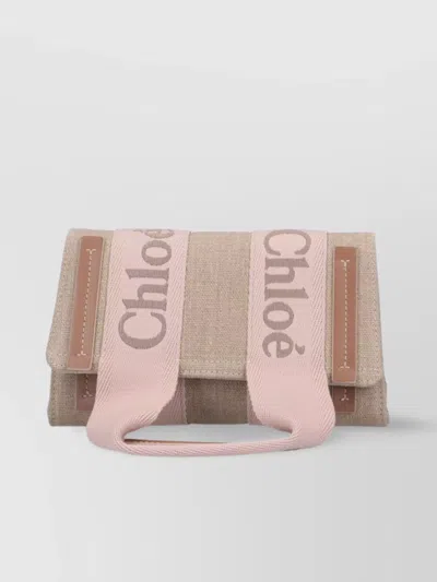 Chloé Panel Strap Shoulder Bag In Pink