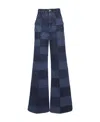 Chloé Panelled-design Flared-trousers In Blue