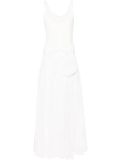 Chloé White Panelled Tank Dress In Weiss