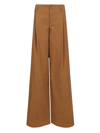 Chloé Pant Wide Leg Trousers Brown