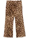 Chloé Cropped Leopard-print Cotton-velvet Straight-leg Pants In A Worm Brown