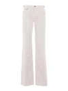 Chloé Cotton Straight-leg Trousers In White