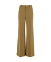 Chloé Wool Grain De Poudre Flare Leg Pants In Brown