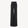 Chloé Pantalon Évasé En Laine Stretch Femme Noir Taille 34 95% Laine Vierge, 5% Élasthanne In Black