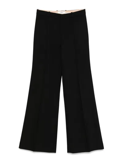 Chloé Flared Tailored Velvet Pants In Blue