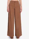 Chloé Pleated Garment-dyed Cotton-canvas Straight-leg Pants