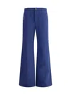 Chloé Flare Cotton Pants Belt Loops