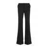 Chloé Broken-heel Low-rise Stretch-wool Pants In Black