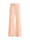 Chloé Wool Wide-leg Pants D-ring Detail In Pink