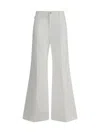 Chloé Wide-leg Flare Pants With Waist Belt Loops In White