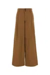 Chloé High-rise And Wide-leg Cotton Canvas Trousers Clothing