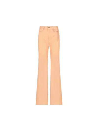 Chloé Flared Jeans In Pink