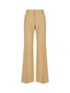 Chloé Corduroy Tailored Flared Trousers In Beige