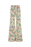 Chloé Chloe Printed Denim Wide-leg Jeans In Black