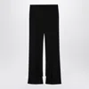 Chloé Black Asymmetrical Wool Trousers In Black