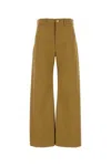 Chloé Wool Grain De Poudre Flare Leg Pants In Brown