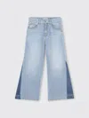 Chloé Patchwork Wide-leg Jeans In Blue