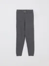Chloé Ribbed-knit Trousers In Gray