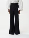 Chloé High-rise Grain De Poudre Wool Wide-leg Pants In Schwarz