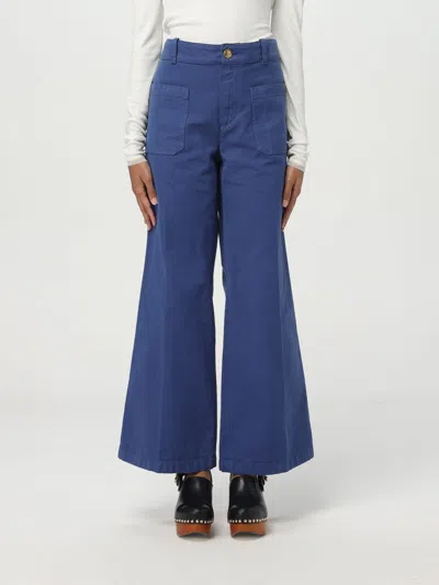 CHLOÉ PANTS CHLOÉ WOMAN COLOR BLUE,G84915009