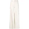 Chloé Cotton Straight-leg Trousers In Multicolor