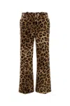 Chloé Cropped Leopard-print Cotton-velvet Straight-leg Pants In Multicolor
