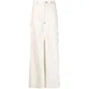Chloé Cotton Straight-leg Trousers In Multicolor