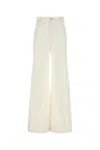 Chloé Chloe Women White Cotton Pant In Neutral