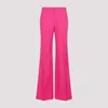 Chloé Wool Flared Pants In Raspberry Rose