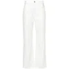 Chloé 5 Pocket Cotton Blend Palazzo Pants In White