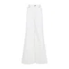 Chloé High-waisted Wide-leg Denim With Design In White
