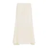 Chloé Silk Georgette Cropped Flared High Rise Pants In White