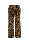 Chloé Cropped Leopard-print Cotton-velvet Straight-leg Pants In Wornbrown
