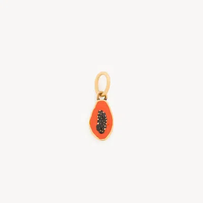 Chloé Papaya Charm In Brass In Multi