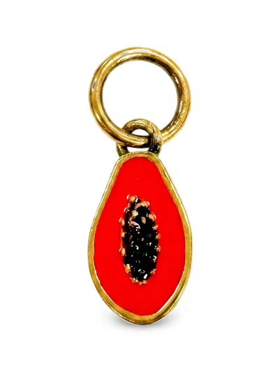 Chloé Papaya-pendant Bag Charm In Transparent