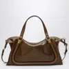 Chloé Sac Paraty 24 En Cuir Brillant Femme Violet Taille Onesize 100% Cuir De Veau In Brown