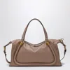 Chloé Paraty 24 Bag In Shiny Deep Beige Leather