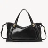 Chloé Sac Paraty 24 En Cuir Brillant Femme Noir Taille Onesize 100% Cuir De Veau In Black