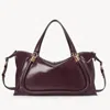 Chloé Sac Paraty 24 En Cuir Brillant Femme Violet Taille Onesize 100% Cuir De Veau In Purple