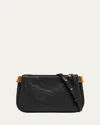 Chloé Paraty 24 Crossbody Bag In Calfskin Leather In 001 Black